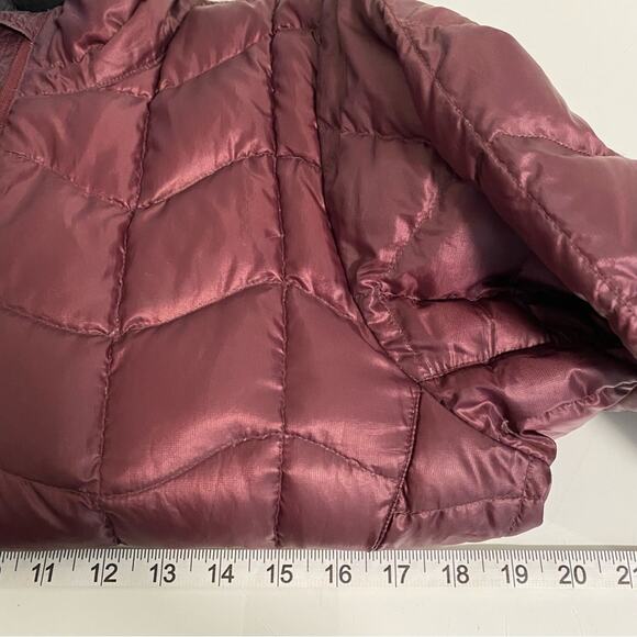 Marmot Quilted Goose Down Puffer Coat Jacket Dark Red Size S - Picture 7 of 7